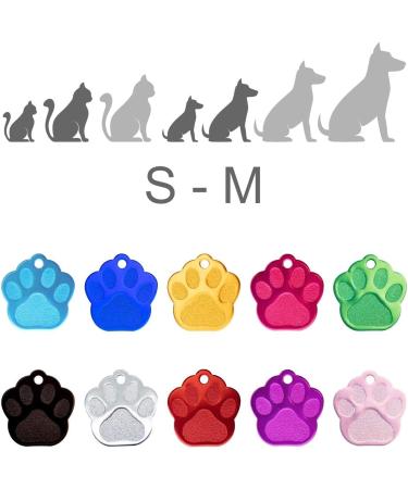 Ibera Gifts - Personalized Dog Paw Pendant for Small & Medium Dogs and Cats | Engraved Name Collar & Address Tag (Purple) - Buy Online on GoSupps.com