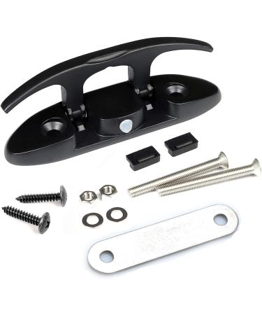 Mxeol 4-1/2 Boat Flip Up Cleat - Folding Dock Marine Hardware Stainless Steel (Matte Black, 4 Pack) - Buy Online on GoSupps.com