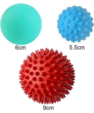 Massage Ball 3 Set - Hedgehog Balls & Lacrosse Balls for Foot Back Legs & Hand Massage | International Shipping - Buy Online on GoSupps.com