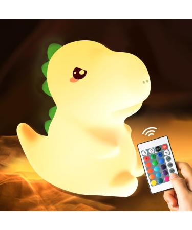 One Fire Dinosaurs Night Light Kids 16 Colors+Remote Baby Night Light Newborn Dimmable Dinosaur Lights for Bedroom Decor Rechargeable Kids Night Light Kawaii Silicone Dinosaur Gifts Christmas Gifts - Buy Online on GoSupps.com