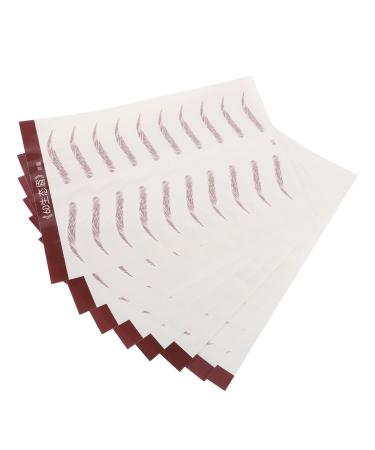 FRCOLOR 8 Feuilles De Patchs Bioniques Pour Sourcils Faux Sourcils Autocollants De Maquillage Pour Autocollants Pour Faux Auto-Adh sifs Pour Brun clair
