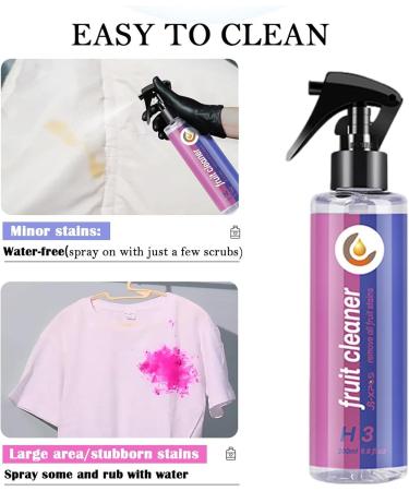 Juice Stain Cleaning Liquid - 200ml Juice Stain Remover Pants Shirts Fruit Spot Cleaning Liquid - Bed Sheet Laundry Cleaning Spot Cleaner for Toilet Home Hotel Antiy - Buy Online on GoSupps.com