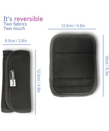 SeedFuture Baby Seatbelt Covers with Velcro Black 2 Pieces Adjustable and Universal Stroller Seat Strap Pads for Infants Kids Pushchair Seat Belt Cushion Black Shoulder Cushion - Buy Online on GoSupps.com