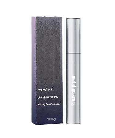 Curling eyelash wand mascara iron brush mascara waterproof makeup wand powerful metal small tube mascara washable ultra-slim metal mascara brushless mascara (Black-1pc)