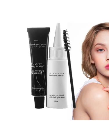Brow Tint Kit | Eye Brow Coloring Kit - Quick Dry Long-lasting Waterproof Lash Tinting Kit For Salon Home Use Women Eyebrow Dying 1 count (Pack of 1) Brown