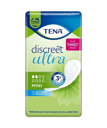 TENA Discreet Mini Incontinence Pads 20 each 20 Count (Pack of 1)