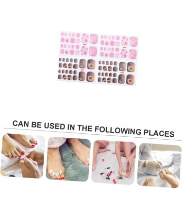 minkissy 4 Sheets Toe Nail Stickers Full Nail Decals French Stickers Toe Nail Decoration Nails Stickers French Manicure Stickers Toe Nail Decals Nail Polish Child Fake Nail Stickers - Buy Online on GoSupps.com