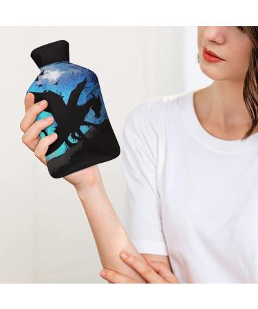 Dinosaur Hot Water Bottle with Plush Cover - Perfect Hand Warmer for Adults & Kids | 26.5x15.3cm | International Shipping - Buy Online on GoSupps.com