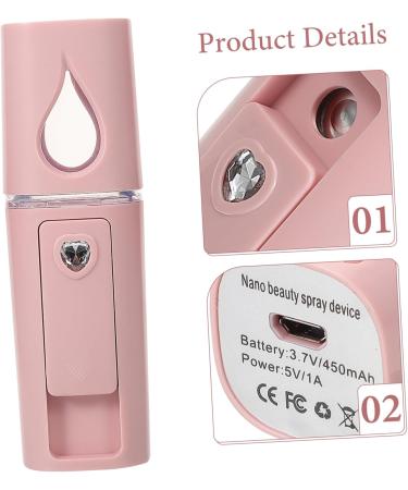 Baluue Hydrating Beauty Instrument Face Mister Mini Face Steamer Personal Humidifier for Face Abs Pink - Buy Online on GoSupps.com