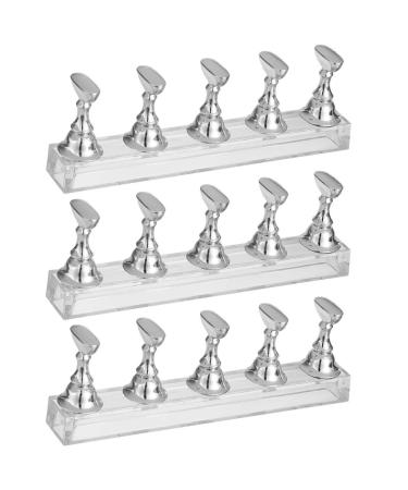 Mialang Acrylic Nail Display Stands 3 Sets Magnetic Fingernail Art Tip Practice Holders