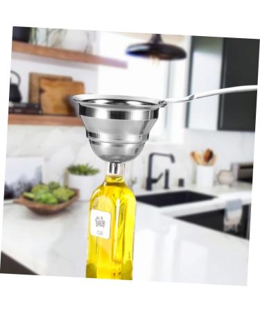 Zerodeko Oil Strainer Funnel Canning Funnel 3 Pcs Oil Spill Soy Sauce Stainless Steel Grease Filter Spoon Stainless Steel Funnel 25X9.1X8CMx3pcs Silverx3pcs - Buy Online on GoSupps.com