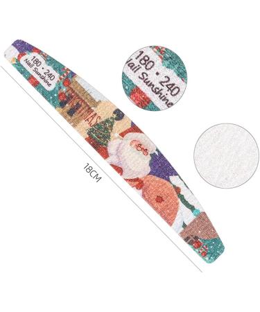 TSBB 5pcs Christmas Nail Files - Floral Pattern Manicure Buffers | International Shipping - Buy Online on GoSupps.com