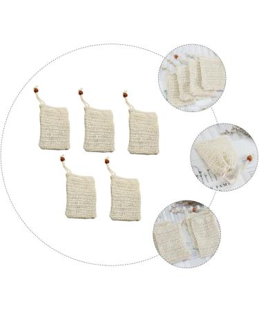 Healeved 25 Pcs Soap Bag Exfoliating Soap Pocket Mesh Soap Saver Pouch Soap Saver Pouch Bag Sisal Beige - Buy Online on GoSupps.com