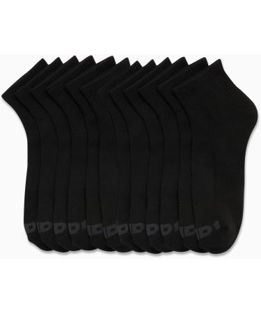 AND1 Men's Athletic Cushion Quarter Cut Ankle Socks (12 Pack) - Black, Size 6-12.5 - Buy Online on GoSupps.com