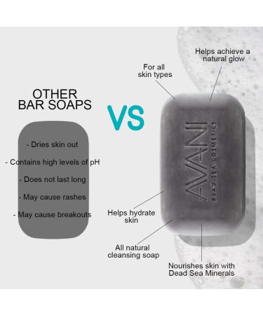 Avani Dead Sea Cosmetics Purifying Mud Soap 3 Pack (13.2 oz) with Vitamins Essential Oils & Plant Extracts | International Shipping Available - Buy Online on GoSupps.com