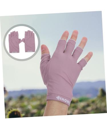 MERRYHAPY 1 Pair Gloves Gel Manicure Gloves Fingerless Gloves Womens Gloves Nail Light Touchscreen Gloves Summer Driving Gloves Manicure Gloves Protection Gloves for Protection 19.5x8cm - Buy Online on GoSupps.com