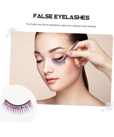 Didiseaon 30 Pairs Fluffy extend False Eyelashes With diamond Fake eyelashes eyelashes fluffy clothing Cosmetic bag make up flash strip lashes colored fake lashes - Buy Online on GoSupps.com