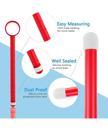 Lube applicator for Women Men with Smooth Rounded tip & Cap No Sharp Edges Reusable Easy to use/Clean Dosage Markings 10ml Scales (Blue & Red) - Buy Online on GoSupps.com