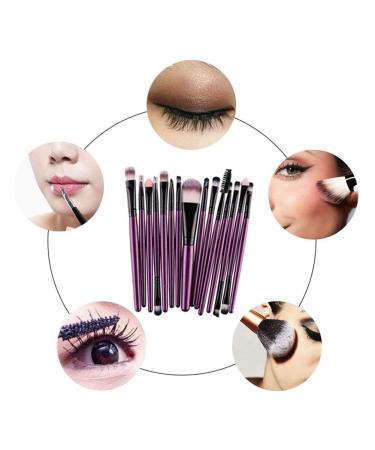 Oshide 15-Piece Professional Makeup Brush Set | Foundation Powder Eyeshadow Eyebrow & Eyeliner Brushes - Perfect for Flawless Makeup Application - Buy Online on GoSupps.com