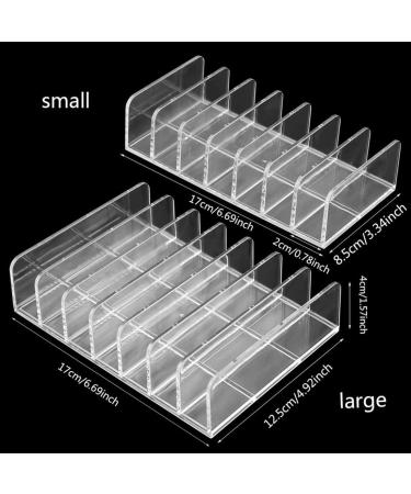 HOMEDEK 2 Pack Eyeshadow Palette Organizer 7 Section Divided Palette Holder Insert Eyeshadow Storage Organizer (2 Sizes) - Buy Online on GoSupps.com