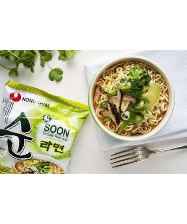 Nong Shim SHIN Ramyun Soon Veggie & Original Korean Ramen Noodles Mix Bundle (Pack of 20) HALAL Soon Veggie x 10 & Original x 10 - Buy Online on GoSupps.com