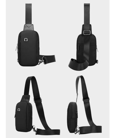 ZXK Co Sling Bag for Men - Waterproof & Durable Crossbody Bag | Small Black Breast Pocket for Cycling Running & Commuting - Buy Online on GoSupps.com