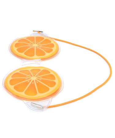 Sleep Eye Mask Fruit Pattern Breathable Sleeping Eye Mask Cold Compress Fatigue Relieve Eye Patch Blindfold (Lemon)