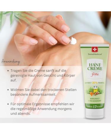  SwissMedicus SwissMedicus Strong Hemp Cream | Soothes and regenerates | Suitable for intensive treatment of dry sensitive and irritated areas | 30% premium hemp oil | 75 ml - Buy Online on GoSupps.com