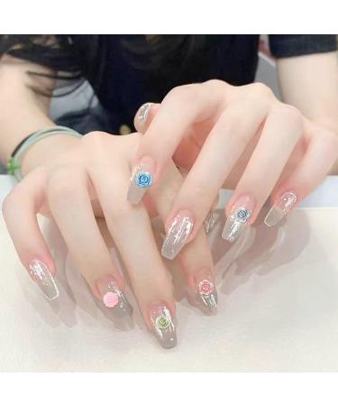 3D Flower Nail Charms 200 Pcs Colorful Acrylic Camellia Rose Flower Nail Art Charms Nail Rhinestones Gems Nail Accessories for DIY Nail Art Designs Jewelry Making (Multi-Colored A) - Buy Online on GoSupps.com