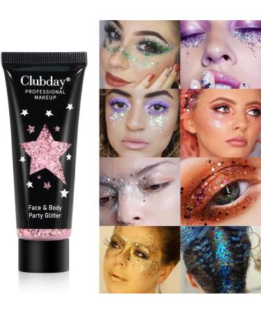 2 Pack Glitter Gel - Chunky Sequin Face Hair Nail & Lip Shimmer for Festivals & Parties | Lasting Sparkling Eyeshadow Liquid - Buy Online on GoSupps.com