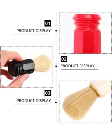 Frcolor 3-Piece Bart Razor Brush Set - Manual Hair Razor with Stand for Men | Black Red White - Ultimate Grooming Tool for Barbers and Home Use - Buy Online on GoSupps.com