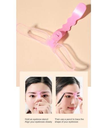 Eyebrow Template Time Saving 4 Shapes Washable Handheld Eyebrow Stencil Reusable ABS Material Portable for Home for Beginners - Buy Online on GoSupps.com