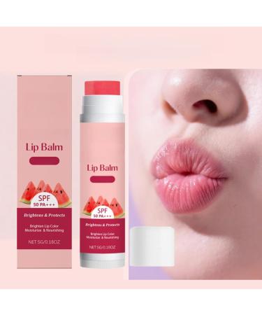  BRVLY Watermelon tinted moisturizing lip balm with hydrating vitamin E overnight moisturizing lip masks moisturizing balm for a light tint (6) - Buy Online on GoSupps.com