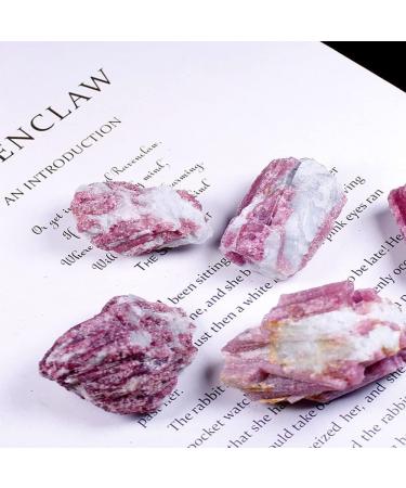 Home Natural Pink Tourmaline Crystal Cluster Irregular Rough Gemstone Specimen Rock Crystal Cluster (Size : 30-50g) - Buy Online on GoSupps.com