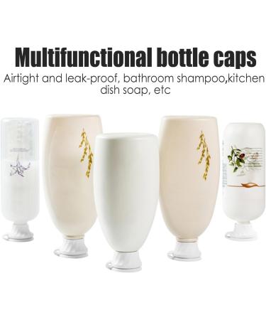 Inverted Bottle Lid - Inverted Leak-Proof Bottle Lid | White Bottle Lid Set No Waste Bottle Lids for Condiment Containers Shampoo Bottle - Buy Online on GoSupps.com