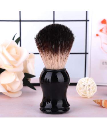 Shaving foam brush synthetic razor brush for men wet shaving with a shaving foam and soap hairdressing salon razor brush with wooden handle for safety razors (black black four-way nylon imitation