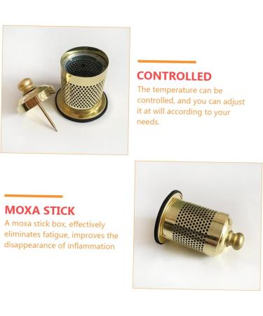 Homsfou 3 Series Moxibustion Box - Metal Moxa Sticks for Home Use | Copper Moxibustion Massager - Set of 3 (8x5.7cm) - International Shipping Available - Buy Online on GoSupps.com