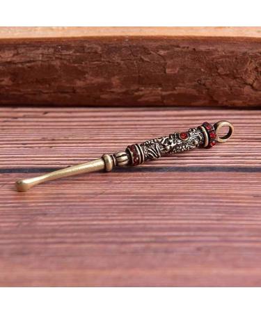 KouRy Retro Brass Dragon Ear Spoon - Portable Ear Cleaning Tool & Ear Wax Remover | Ideal Gift Keychain - Buy Online on GoSupps.com