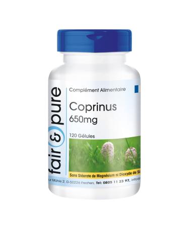 Fair & Pure - Coprinus 650mg (Coprinus Comatus) - natural mushroom powder - vegan