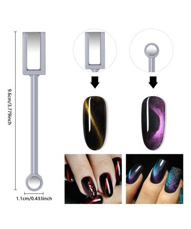 Umiup 8-Piece Magnetic Nail Art Tool Set - DIY 3D Cat Eye Gel Polish Pencil (Purple) | International Shipping - Buy Online on GoSupps.com