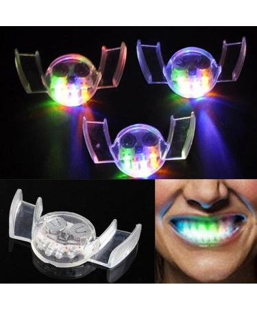 LED Flashing Light Up Teeth Glow in The Dark Mouth LED Party Favor Multicolored LED Light Up Gadget for Halloween (White) - Buy Online on GoSupps.com