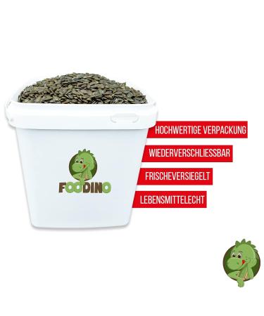 Premium 100% Natural Peeled Green Pumpkin Seeds | Untreated & Unsalted | 500g - 5kg Bulk | Foodino 3.5kg Practical Bucket - Buy Online on GoSupps.com