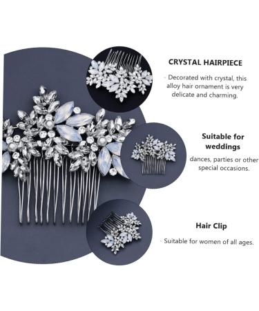 MAGICLULU 1 PC Comb Wedding Dress Headdress Crystal Hairpin Crystal Hair Decor Hair Supply Bridal Headpiece Hair Barrettes Bohemia Hair Accessories Bride Decorate European and American Alloy - Buy Online on GoSupps.com