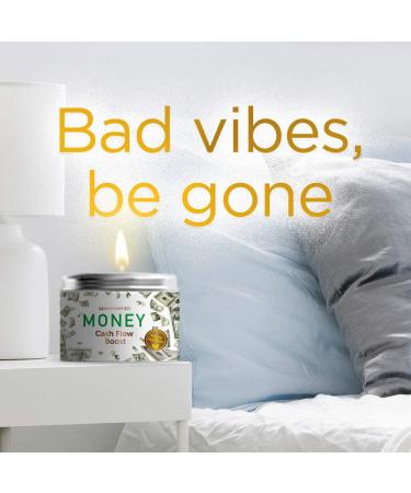 MAGNIFICENT 101 Money Aromatherapy Candle - Sage Cinnamon Scented Soy Wax Tin for Cash Flow Boost and Chakra Healing - Buy Online on GoSupps.com