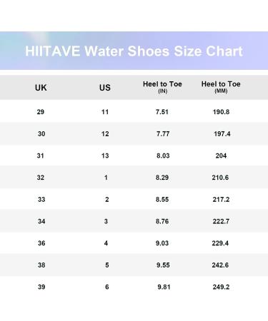 HIITAVE Kids Water Shoes - Quick Drying Aqua Sneakers, Dark/Gray, Big Kid Size 3 - Buy Online on GoSupps.com