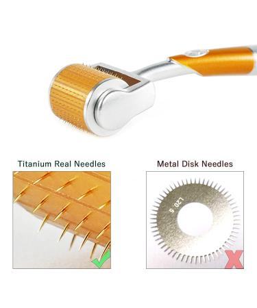 Professional 192 Real Needle Titanium Derma Roller 0.25mm - Microneedling for Face, Body, Hair Growth - Buy Online on GoSupps.com