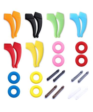 Quesuc 14 pairs of glasses accessories non -slip and non -slip silicone glasses leg fastening strips of solid ear hooks Suitable for sports reading and other activities - Buy Online on GoSupps.com