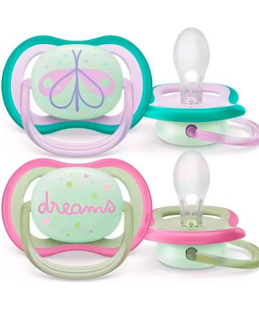 Philips Avent Ultra Air Pacifiers for Babies 0-6 Months - Pack of 4 with Sterilization Box | International Shipping Available - Buy Online on GoSupps.com