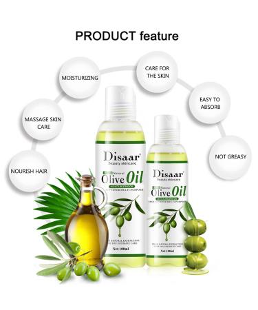 DISAAR Beauty Natural Softening Multi-Purpose Moisturizing Mineral Oil Relive Dry Skin 100ml/3.38fl.oz (Olive Oil) - Buy Online on GoSupps.com