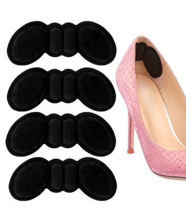6 Pairs Heel Pads for Shoes Anti-Slip Heel Grips Liner Cushions Inserts for Loose Shoes Heel Pads Comfort Heel Grips for Womens Shoes Prevent Heel Pain Blisters (Black)